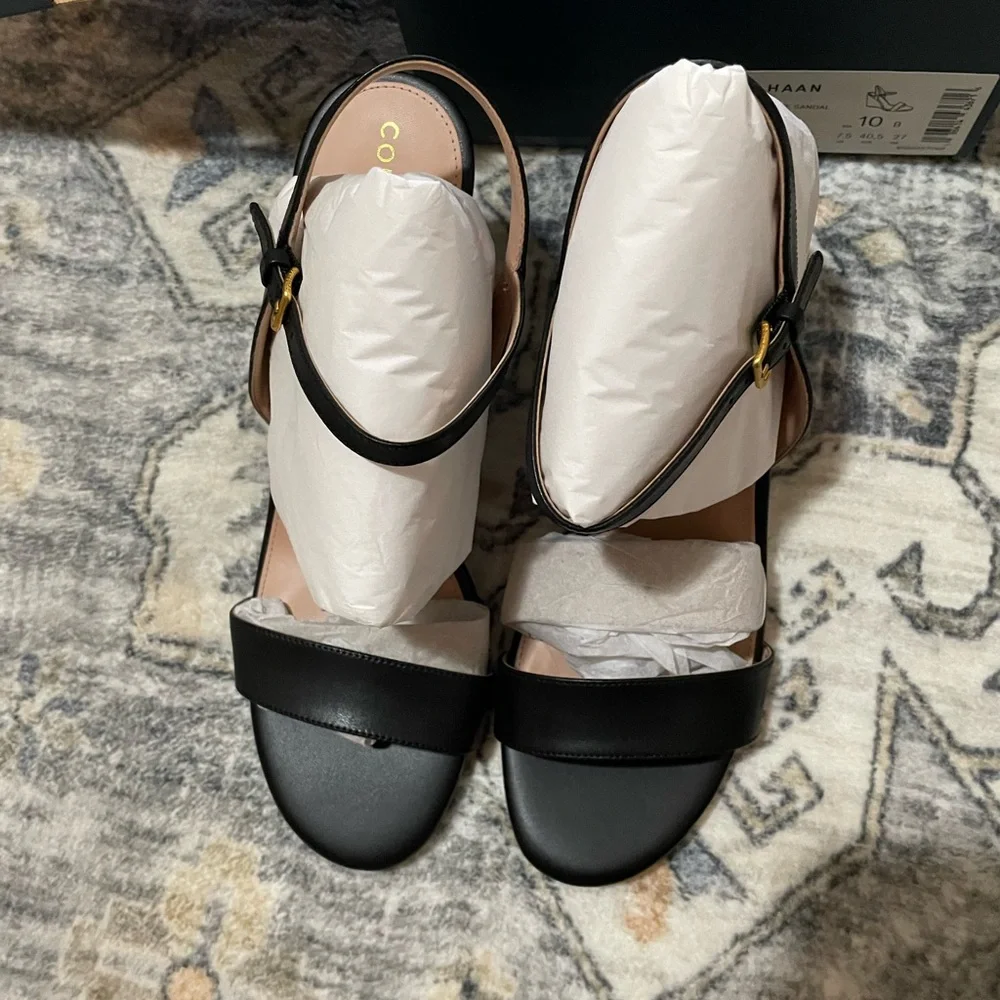 NIB Cole Haan Josie Wedge Sandal in Black - Picture 5 of 10